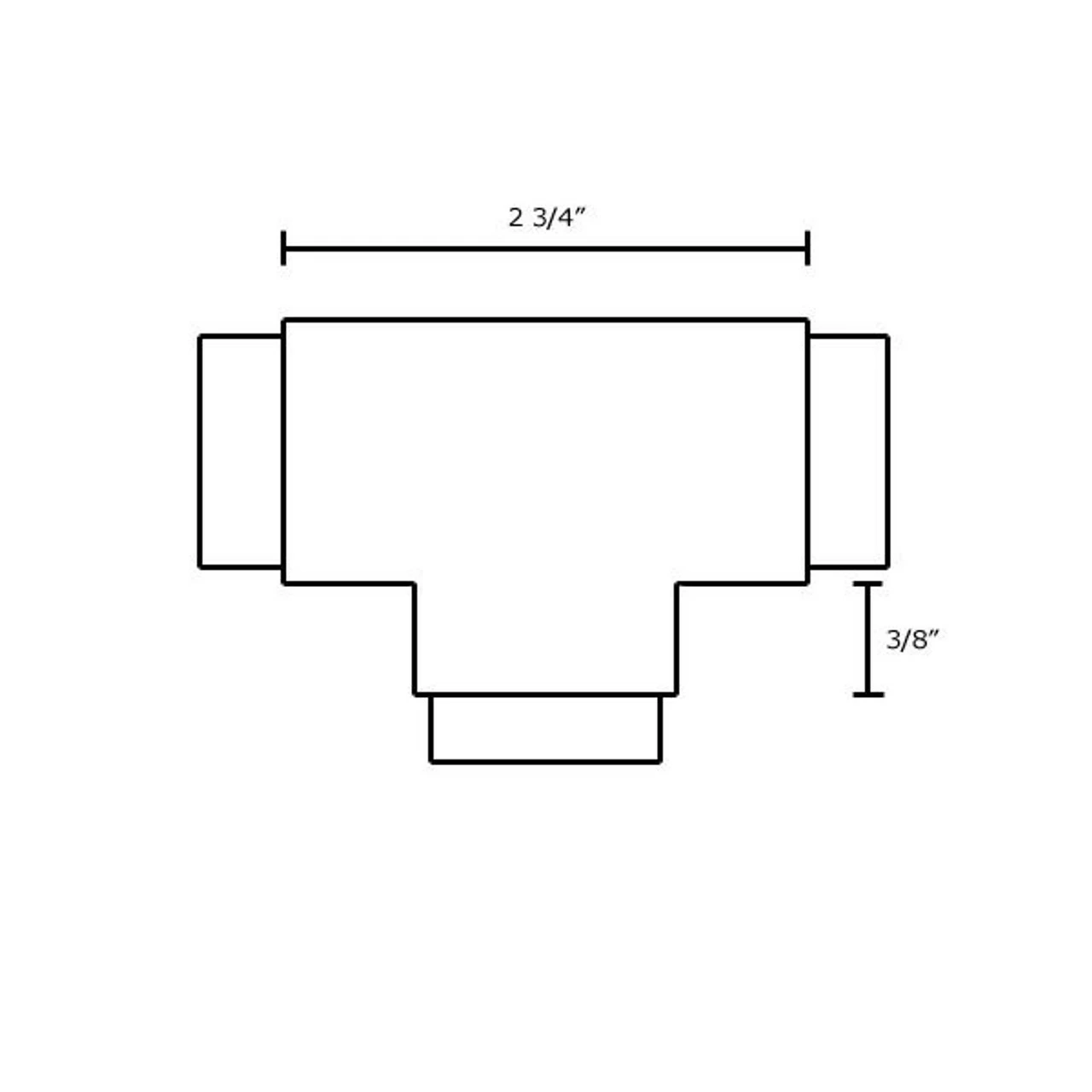 Flush Tee Hand Rail Fitting - Brushed Stainless Steel - 2" OD 6 Flush Tee Hand Rail Fitting - Brushed Stainless Steel - 2" OD - Image 4