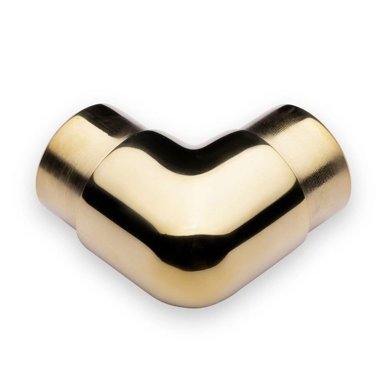Flush Elbow Fitting 90 Degree - Polished Brass - 1.5" OD 3 Flush Elbow Fitting 90 Degree - Polished Brass - 1.5" OD