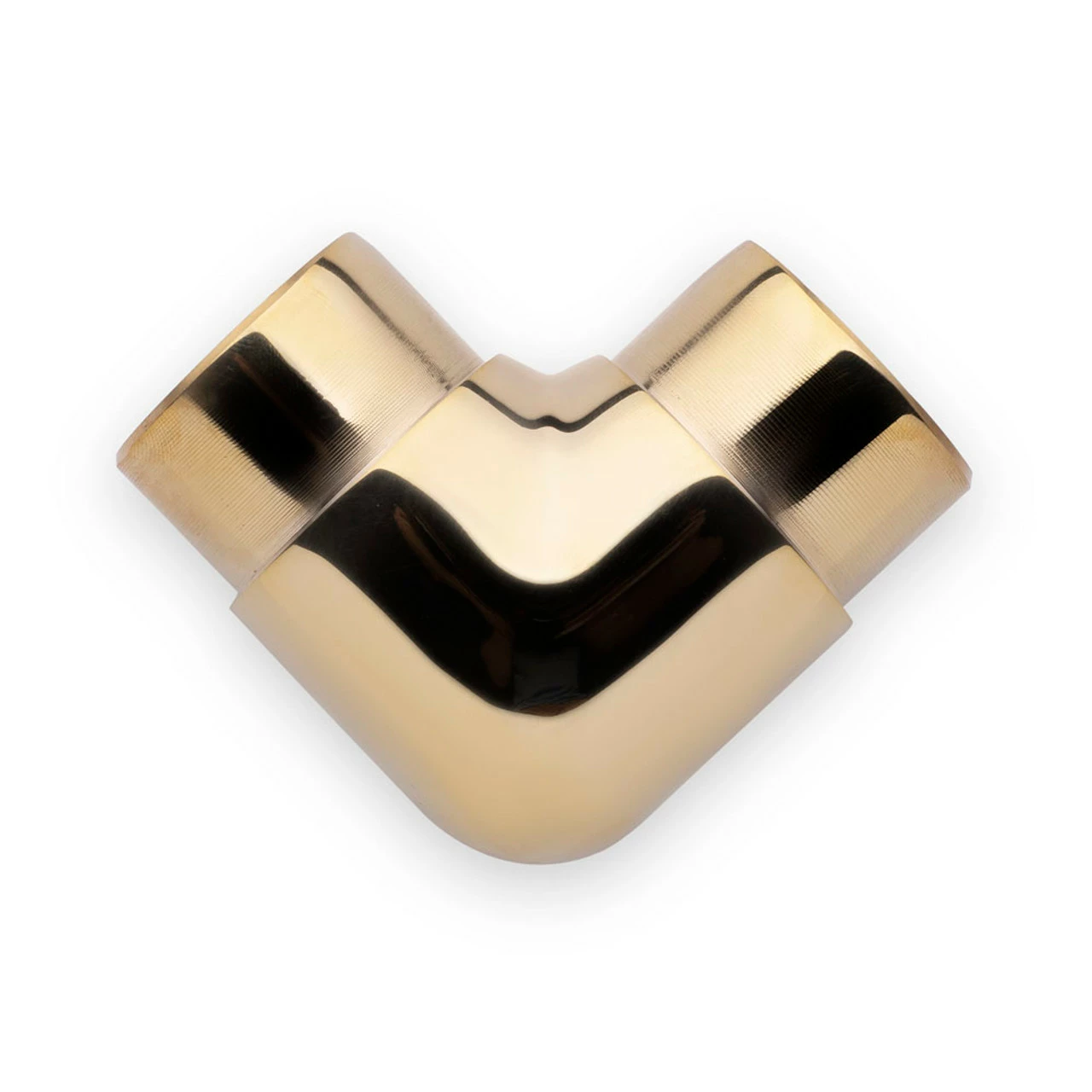 Flush Elbow Fitting 90 Degree - Polished Brass - 1.5" OD 4 Flush Elbow Fitting 90 Degree - Polished Brass - 1.5" OD - Image 2