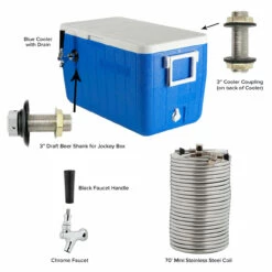 Single Faucet Jockey Box - 70' Coil - Faucet Hardware Kit -PourLab Zone 8170coolerkit 004 1 22096.1590769671