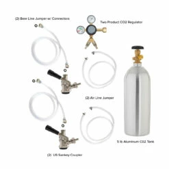 Double Faucet Jockey Box - 50' Coils - Complete Kit -PourLab Zone 8250coolerkit tank 004 02294.1590768641