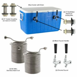Double Faucet Jockey Box - 50' Coils - Complete Kit -PourLab Zone 8250coolerkit tank 005 19553.1590768641