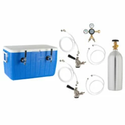 Double Faucet Jockey Box - 70' Coils - Complete Kit