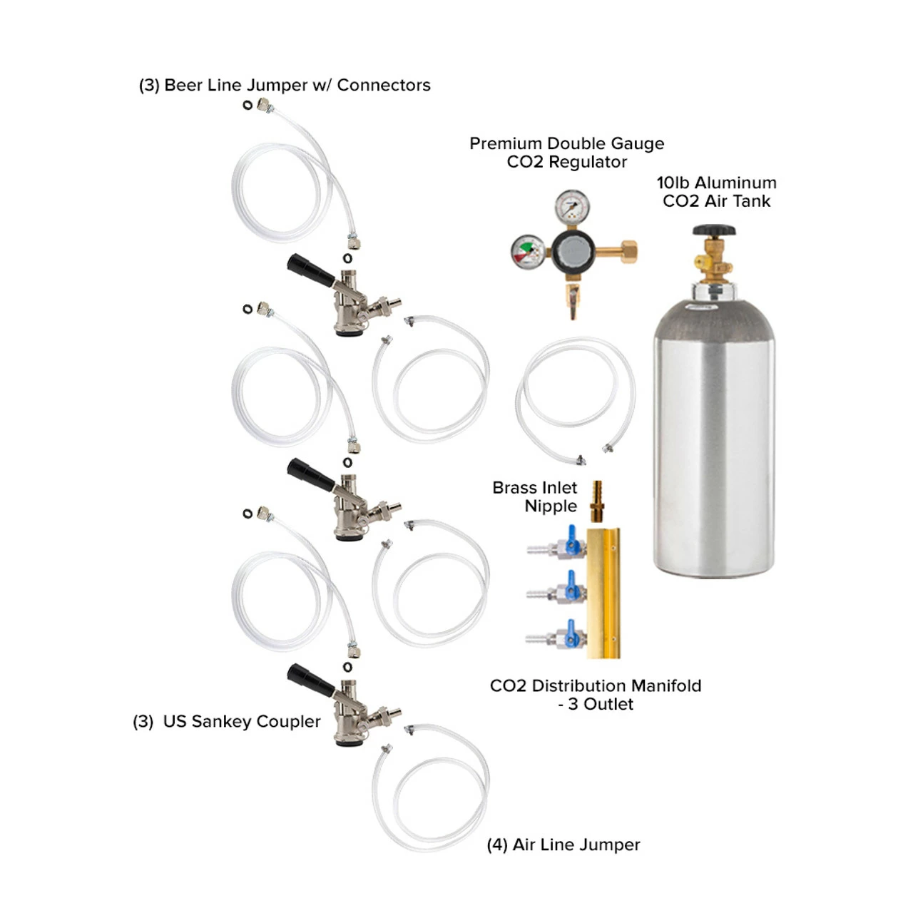 Triple Faucet Jockey Box - 70' Coils - Complete Kit 4 Triple Faucet Jockey Box - 70' Coils - Complete Kit - Image 2