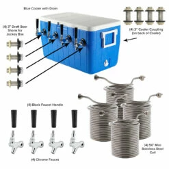 Four Faucet Jockey Box - 50' Coils - Complete Kit -PourLab Zone 8450coolerkit tank 004 61255.1590768670