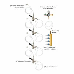 Four Faucet Jockey Box - 70' Coils - Kit Without C02 Tank -PourLab Zone 8470coolerkit 003 37722.1590768672