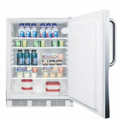 Summit Commercial Refrigerator - 5.5 Cu. Ft. - White With Stainless Steel Door -PourLab Zone 91506.1590770450