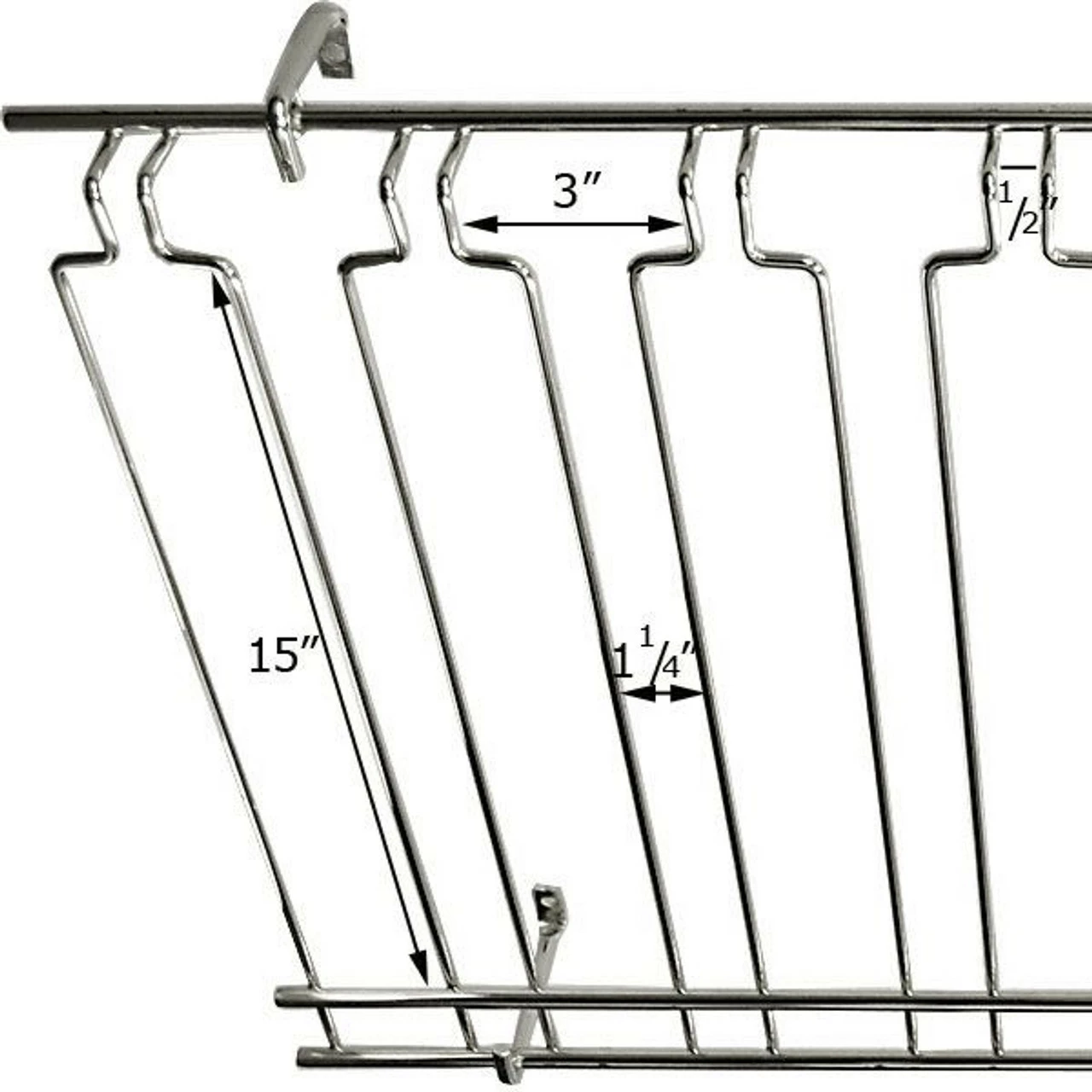 11-Channel Overhead Glass Rack - Chrome 6 11-Channel Overhead Glass Rack - Chrome - Image 4