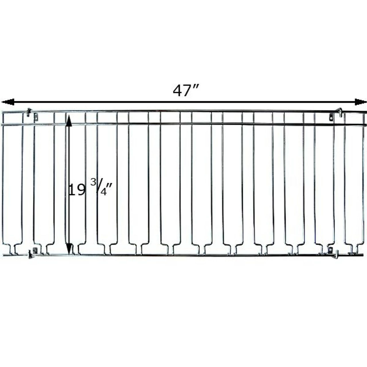 11-Channel Overhead Glass Rack - Chrome 4 11-Channel Overhead Glass Rack - Chrome - Image 2