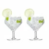 Viski Raye Crystal Footed Gin & Tonic Glasses - 14 Oz - Set Of 2