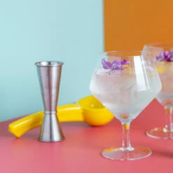 Viski Raye Crystal Footed Gin & Tonic Glasses - 14 Oz - Set Of 2 -PourLab Zone 9418 001 29385.1590764815