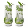 Viski Deco Crystal Highball Cocktail Glasses - Set Of 2 - 13 Oz -PourLab Zone 9540 Viski Deco Crystal Highball Cocktail Glasses Set of 2 13 oz 01 68787.1603205997