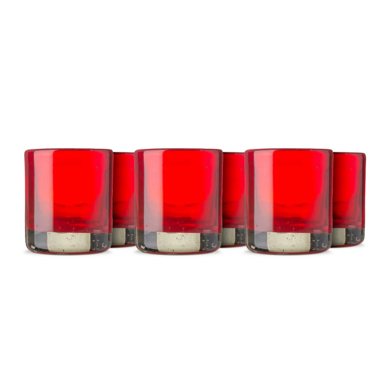 Mezcal Shot Glasses - Hand Blown Fire Red Glass - 1.5 Oz - Set Of 6 3 Mezcal Shot Glasses - Hand Blown Fire Red Glass - 1.5 Oz - Set Of 6