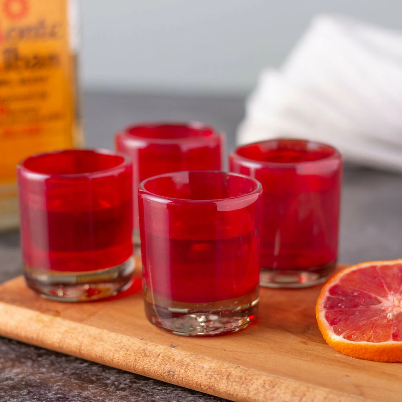 Mezcal Shot Glasses - Hand Blown Fire Red Glass - 1.5 Oz - Set Of 6 8 Mezcal Shot Glasses - Hand Blown Fire Red Glass - 1.5 Oz - Set Of 6 - Image 6