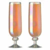 Hand-Blown Fluted Pearl Champagne & Mimosa Glasses - 12 Oz - Set Of 2 -PourLab Zone A10067 1 Hand Blown Fluted Pearl Champagne and Mimosa Glasses 6 oz Set of 2 0 44127.1612823327