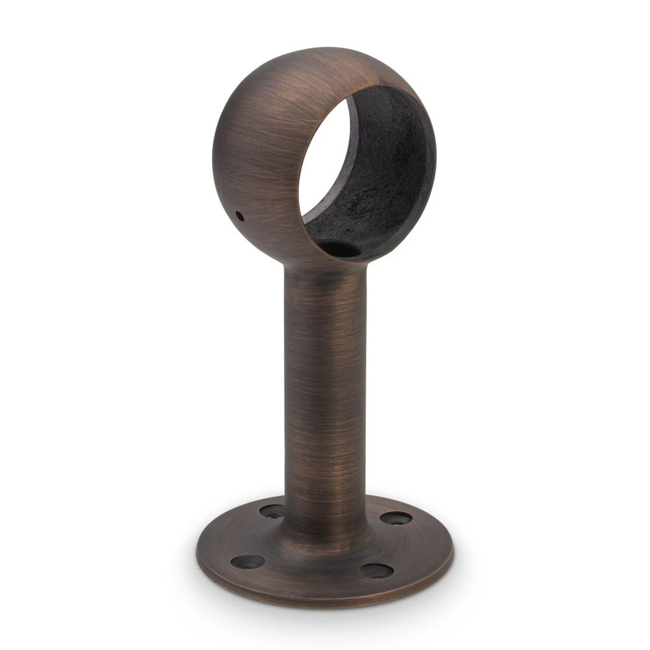 Rounded Center Post Bracket - Antique Bronze - 2" OD