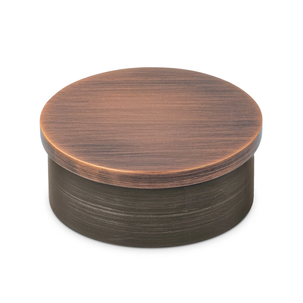 Flush Flat End Cap - Antique Copper - 2" OD 3 Flush Flat End Cap - Antique Copper - 2" OD