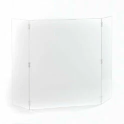 Hinged Free-Standing Protective Clear Acrylic Divider Shield - 28"W X 34"H
