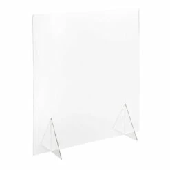 Self-Standing Protective Clear Acrylic Divider Shield - For Counters, Tables & Bars - 30"W X 32"H