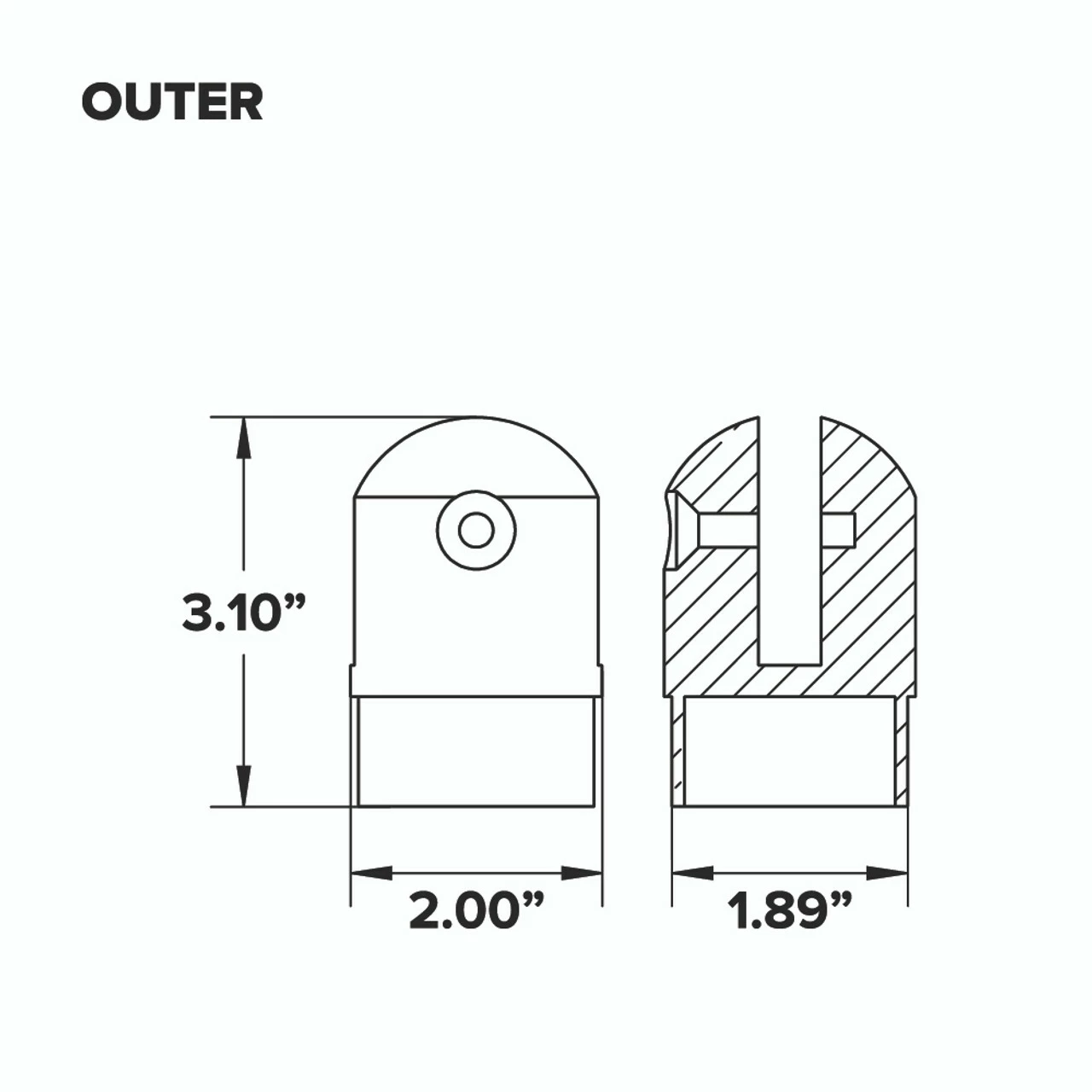 Adjustable Flush Elbow - Sunset Copper - 2" OD 8 Adjustable Flush Elbow - Sunset Copper - 2" OD - Image 6