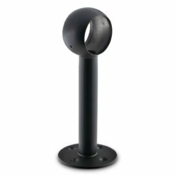 Tall Rounded Center Post Bracket - Matte Black - 2"OD