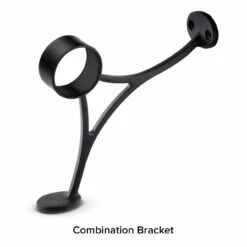 Matte Black Bar Foot Rail Kit -PourLab Zone BLK 76912 2 Combination Foot Rail Bracket Matte Black 2 OD 01 28405.1613655297