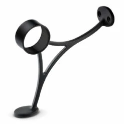Combination Foot Rail Bracket - Matte Black - 2" OD