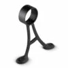 Floor Mount Foot Rail Bracket - Matte Black - 2" OD