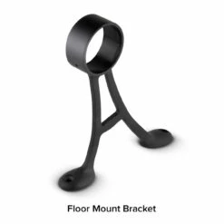 Matte Black Bar Foot Rail Kit -PourLab Zone BLK 76914 2 Floor Mount Foot Rail Bracket Matte Black 2 OD 01 92340.1613655297