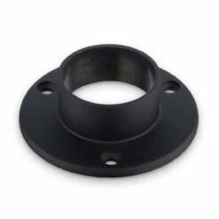 4" Wall Flange - Matte Black - 2" OD