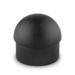 None Domed End Cap - Matte Black - 1.5" OD