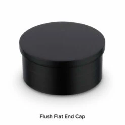 Matte Black Bar Foot Rail Kit -PourLab Zone BLK 76940 2 Flush Flat End Cap Matte Black 2 OD 1 17054.1613655297