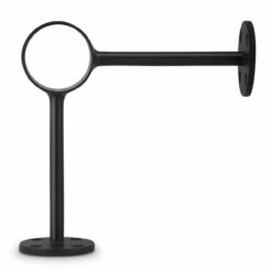 90 Deg. Post Foot Rail Bracket - Matte Black - 2" OD -PourLab Zone BLK 76979 2 90 deg pt Post Foot Rail Bracket Matte Black 2 OD 03 54997.1603982697