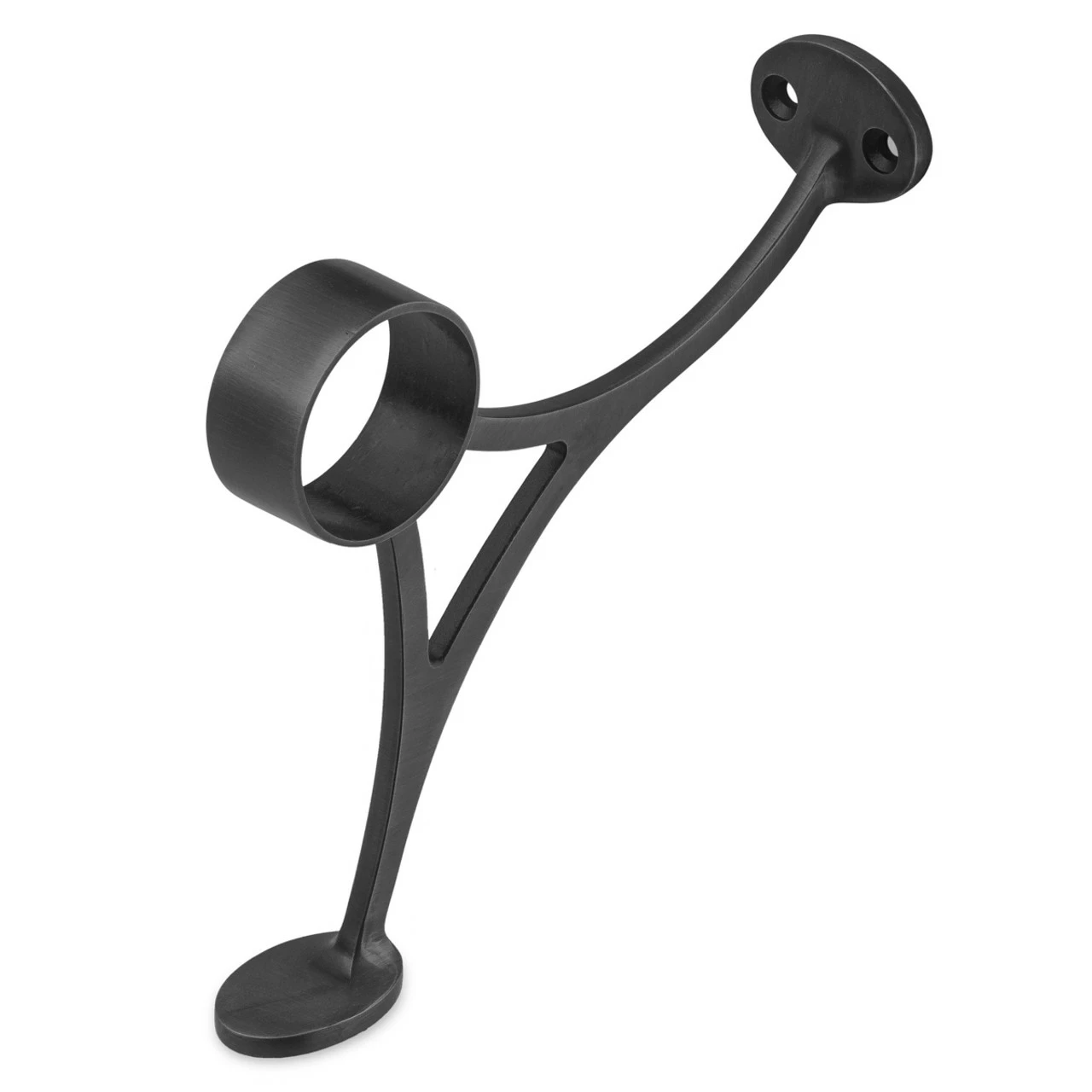 Combination Foot Rail Bracket - Blackened Steel - 2" OD