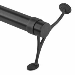 Combination Foot Rail Bracket - Blackened Steel - 2" OD -PourLab Zone BLKSTL NS912 2 Combination Foot Rail Bracket Blackened Steel 2in OD 04 59436.1693242942