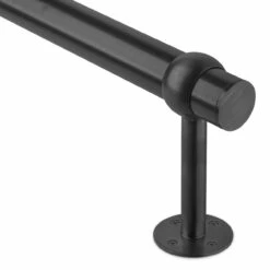 Tall Rounded Center Post Bracket - Blackened Steel - 2" OD -PourLab Zone BLKSTL S336 2 TALL Tall Rounded Center Post Bracket Blackened Steel 2in OD 04 61258.1693242962