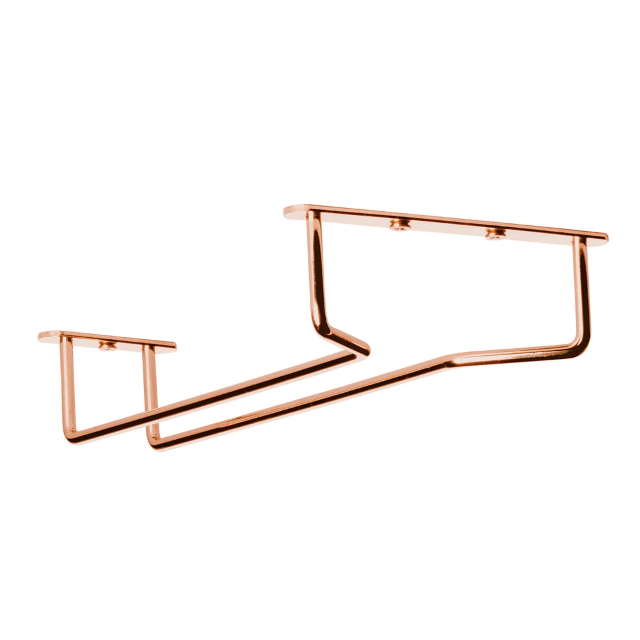 Glass Hanger Rack - Copper Plated - 10"L 3 Glass Hanger Rack - Copper Plated - 10"L