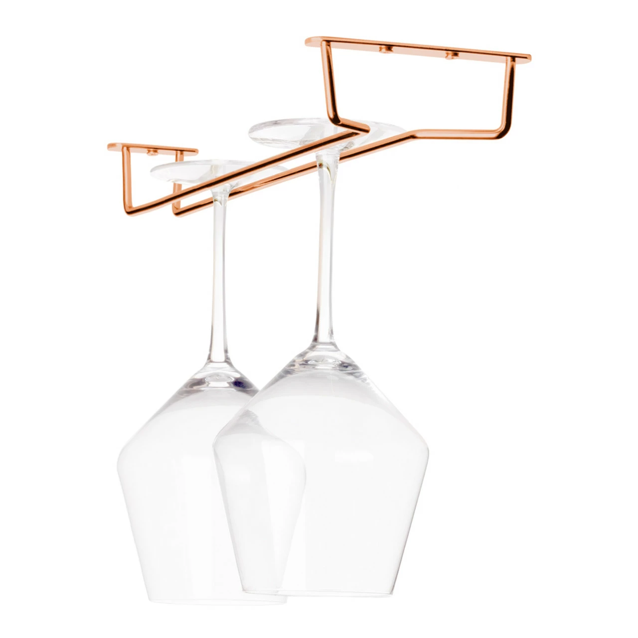 Glass Hanger Rack - Copper Plated - 12"L - Image 4