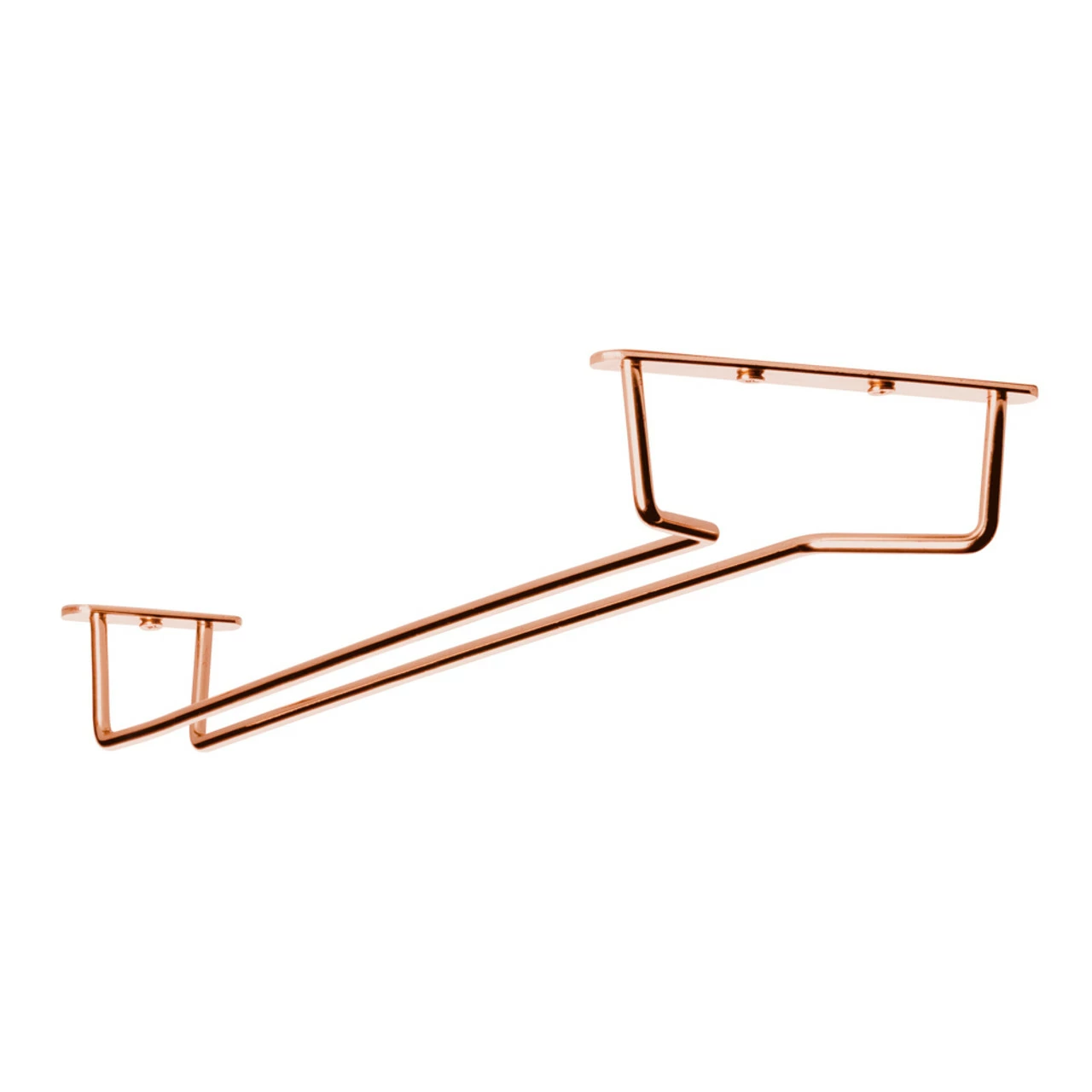 Glass Hanger Rack - Copper Plated - 16"L 3 Glass Hanger Rack - Copper Plated - 16"L