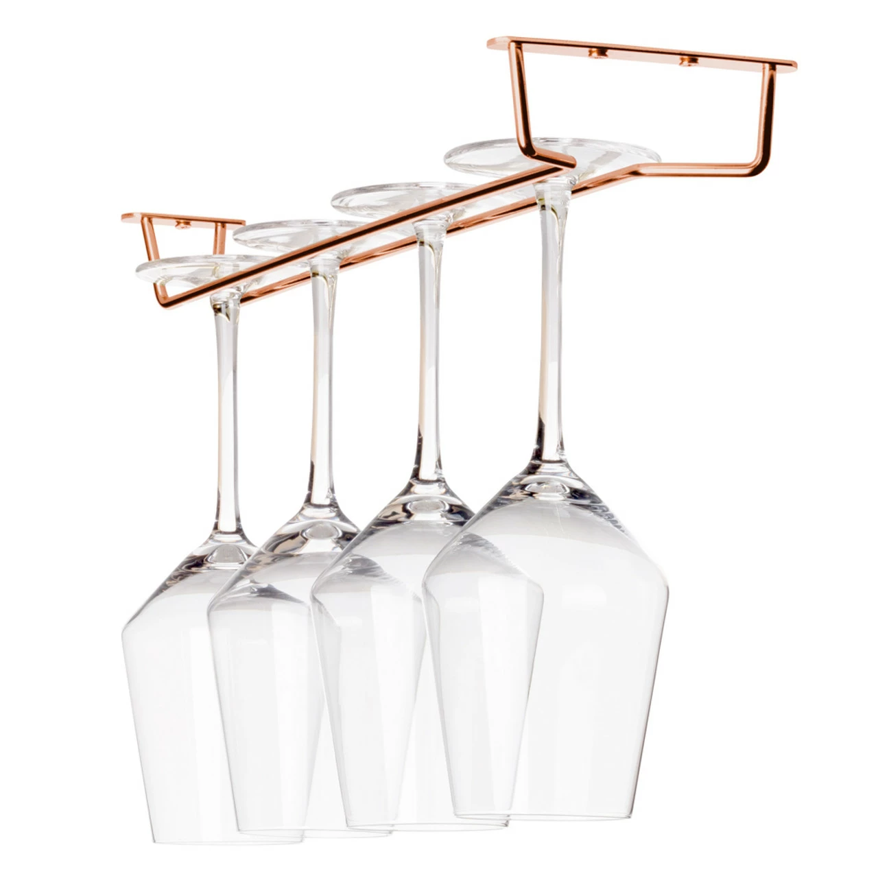 Glass Hanger Rack - Copper Plated - 16"L 5 Glass Hanger Rack - Copper Plated - 16"L - Image 3