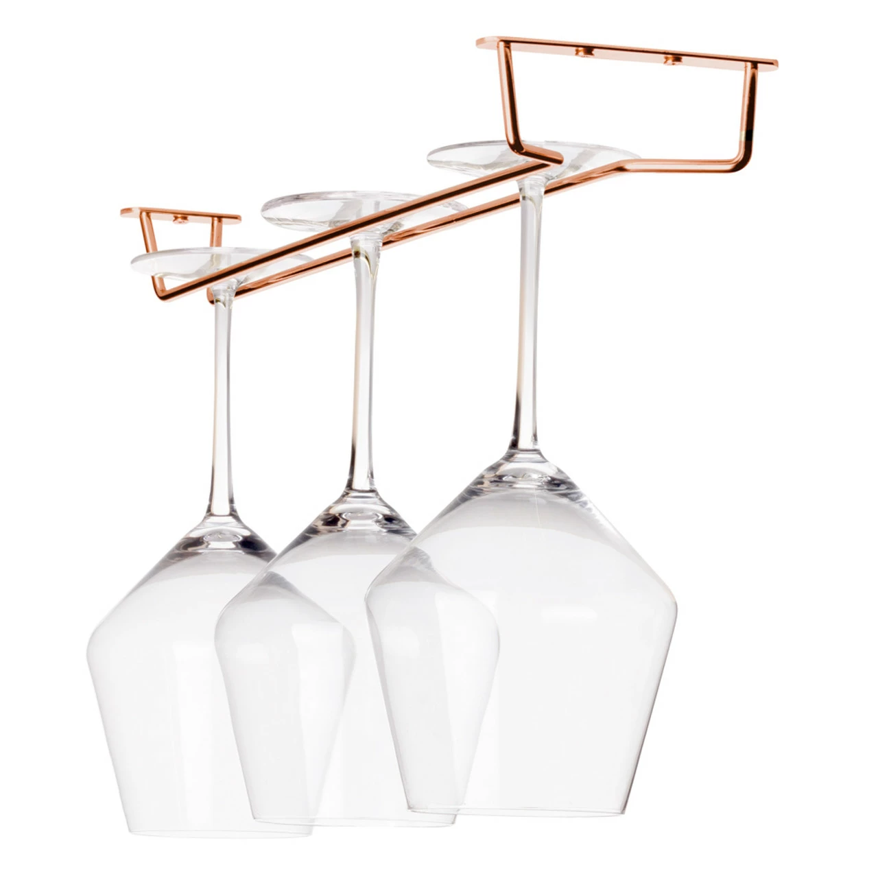 Glass Hanger Rack - Copper Plated - 16"L 6 Glass Hanger Rack - Copper Plated - 16"L - Image 4