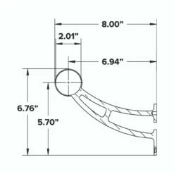 Bar Mount Foot Rail Bracket - Satin Brushed Brass - 2" OD -PourLab Zone Bar Mount Bracket 16575.1605213516