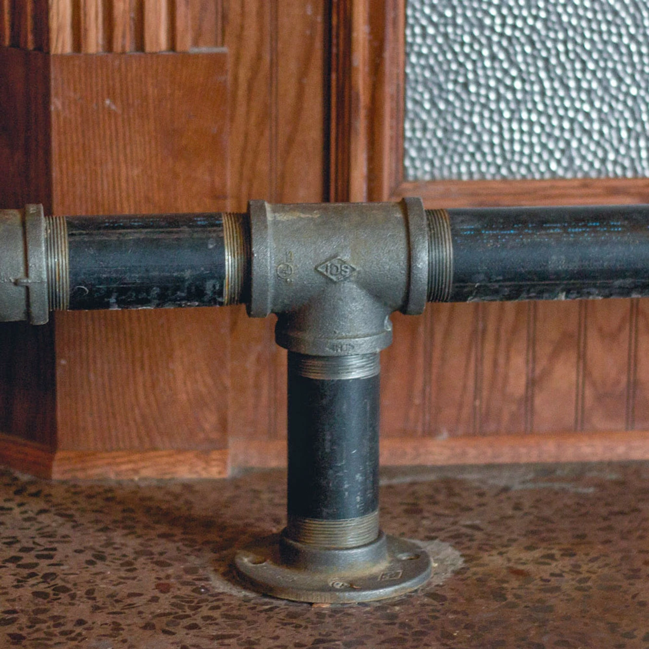 4" Connector - Black Pipe Foot Rail - 2" ID 5 4" Connector - Black Pipe Foot Rail - 2" ID - Image 3