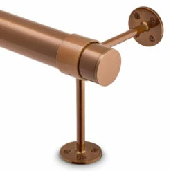 90 Deg. Post Foot Rail Bracket - Sunset Copper - 2" OD -PourLab Zone COP 76979 2 90 Degree Post Foot Rail Sunset Copper 2 OD 04 52306.1600435356