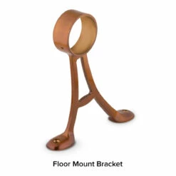 Sunset Copper Bar Foot Rail Kit -PourLab Zone COP S914 2 Floor Mount Foot Rail Bracket Sunset Copper 2 OD 01 07430.1599583183