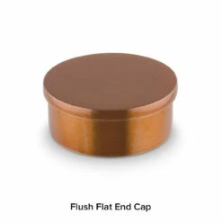 Sunset Copper Bar Foot Rail Kit -PourLab Zone COP S940 2 Flush Flat End Cap Sunset Copper 2 OD 01 71171.1599583183
