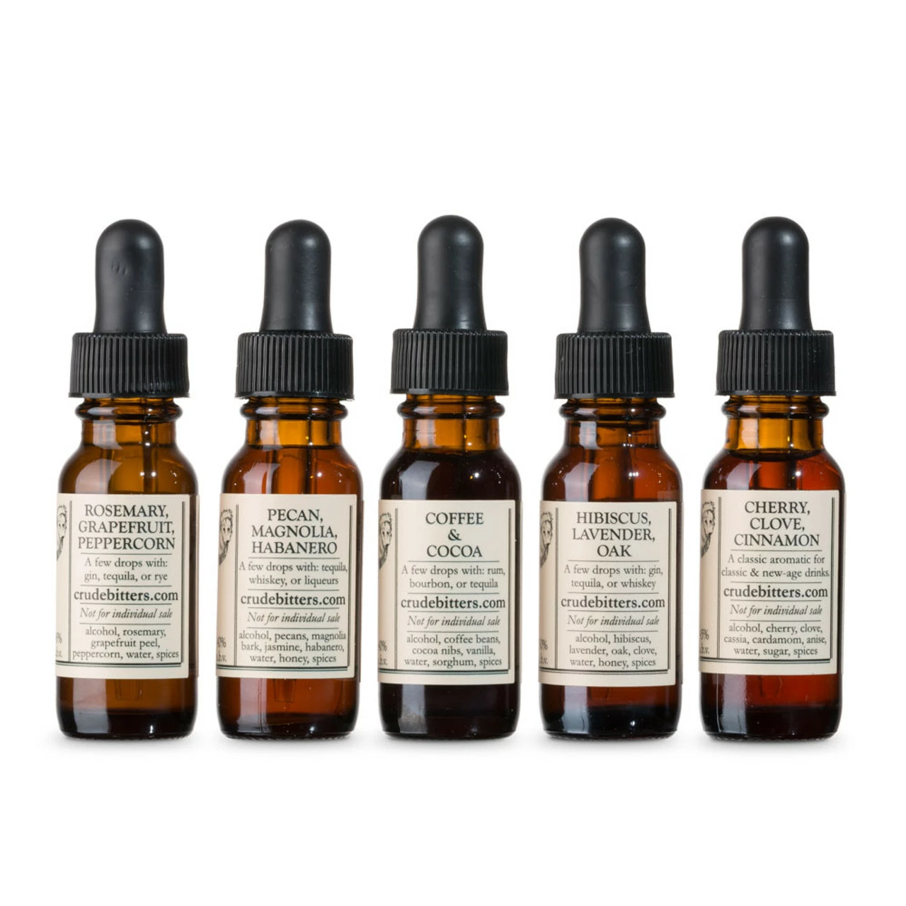 Crude Small Batch Cocktail Bitters Sampler Pack - Set Of Five 0.5 Oz Bottles 4 Crude Small Batch Cocktail Bitters Sampler Pack - Set Of Five 0.5 Oz Bottles - Image 2