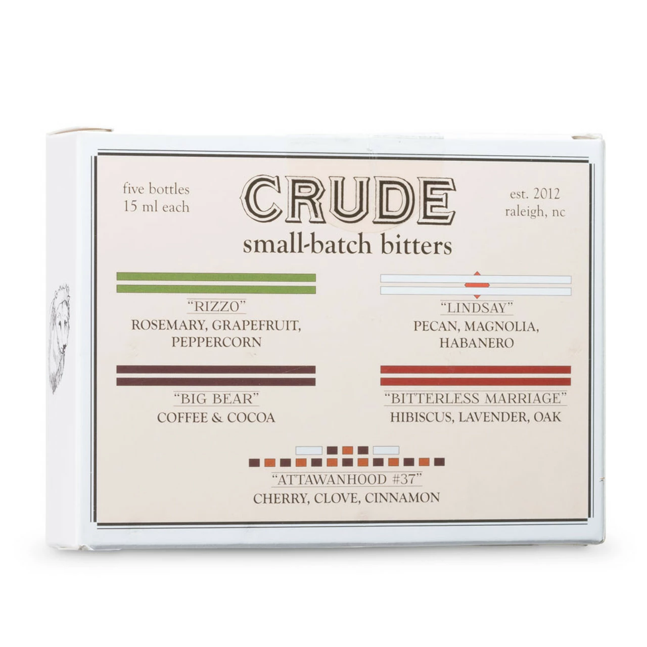 Crude Small Batch Cocktail Bitters Sampler Pack - Set Of Five 0.5 Oz Bottles 5 Crude Small Batch Cocktail Bitters Sampler Pack - Set Of Five 0.5 Oz Bottles - Image 3