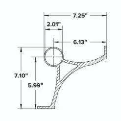 Combination Foot Rail Bracket - Sunset Copper - 2" OD 11 Combination Foot Rail Bracket - Sunset Copper - 2" OD -PourLab Zone Combination Bracket 85115.1605213704