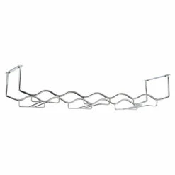 Under Cabinet 6 Wine Bottle & 6 Glass Rack - 3 Channel - Stainless Steel -PourLab Zone FTR006 Under Cabinet 6 Wine Bottle and 6 Glass Rack 3 Channel Sta 001 47746.1603376926